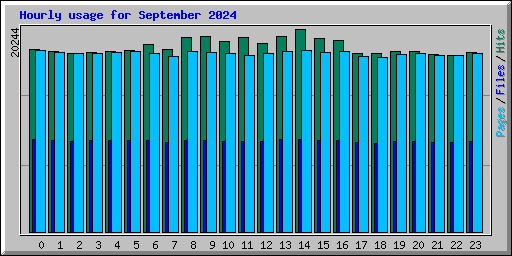 Hourly usage for September 2024