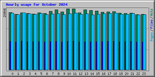 Hourly usage for October 2024